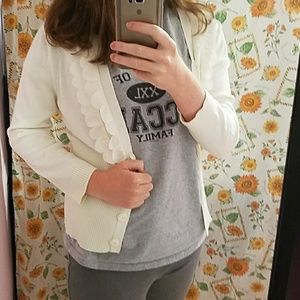 White cardigan